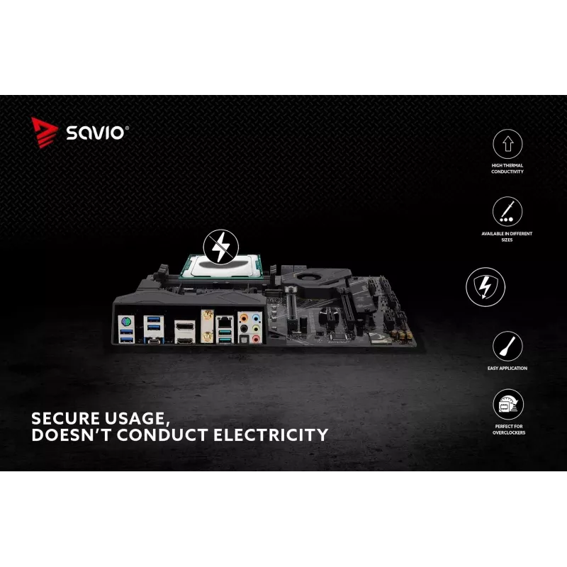 Termo pasta SAVIO TG-03 13,5 W/m·K, 2 g – šilumai laidus mišinys
