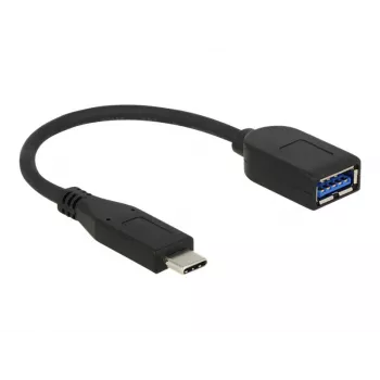 USB adapteris DeLOCK USB 3.1 Gen 2 Type-C / Type-A 0,1 m juodas