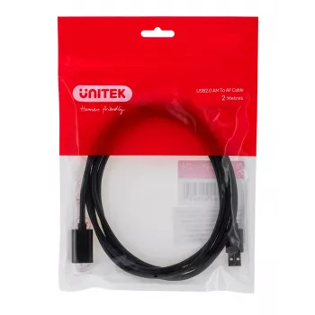 UNITEK Y-C450GBK USB laidas 2 m USB 2.0 USB A Juodas