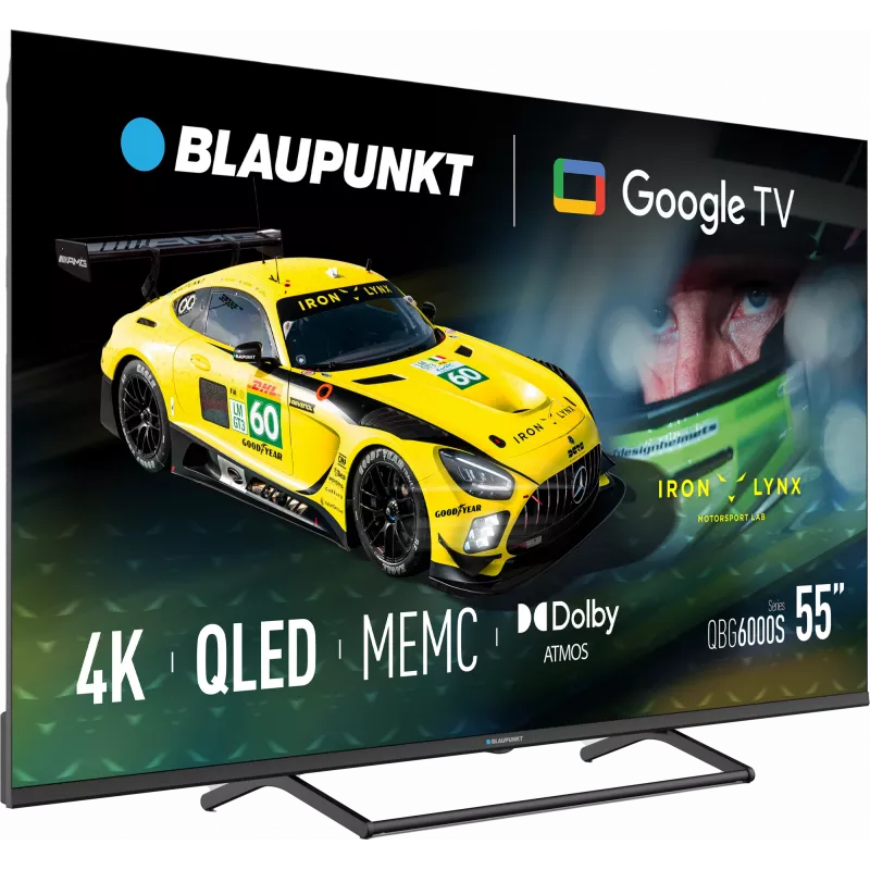 Blaupunkt QLED televizorius 55QBG6000S | 55 col. | Smart TV | Google TV | Juodas