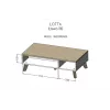 Staliukas kavos Cama Meble LOTTA 110 stačiakampis, 1100×600×350 mm, baltas rėmas su Sonoma ąžuolo viršumi