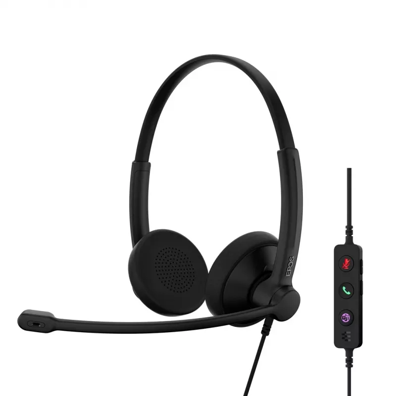 Ausinės EPOS IMPACT 100 UC Stereo USB-C+A laidinės lengvos patogios