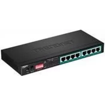 TRENDnet TPE LG80 - nevaldomas jungiklis - 8 x 10/100/1000 (PoE+) - stalinis - PoE+ (65 W) (TPE-LG80)