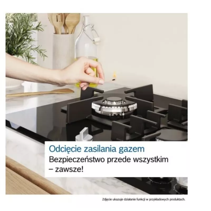 Įmontuojama dujinė kaitlentė Bosch PPP6A2I40, 4 zonos, ketaus grotelės, juoda, 590×520×54 mm, sukamos rankenėlės