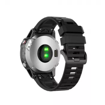 Silicinė juostelė 22 mm, skirta Garmin QuickFit, gamintojo FIXED – juoda