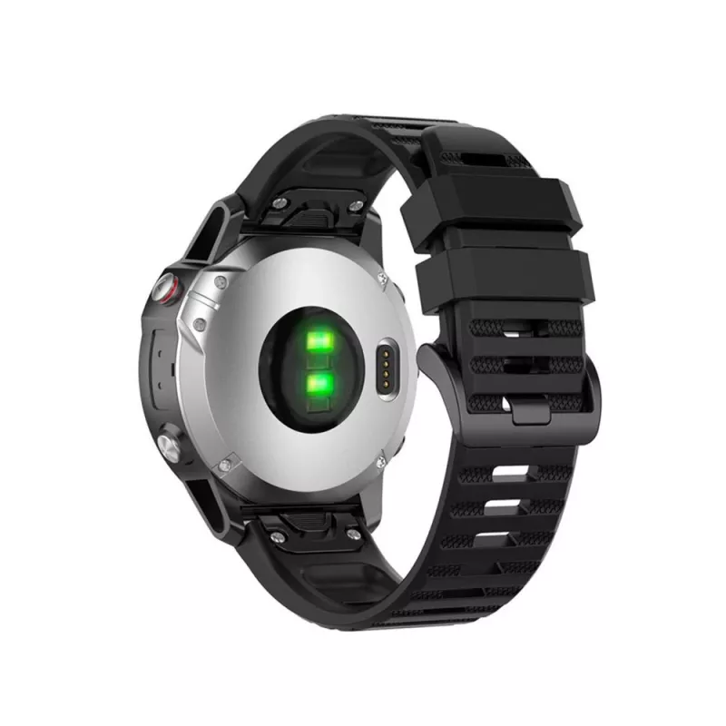 Silicinė juostelė 22 mm, skirta Garmin QuickFit, gamintojo FIXED – juoda