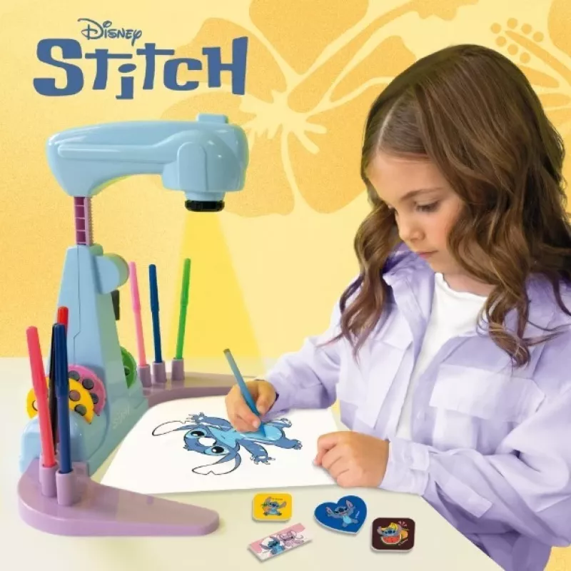 Stitch projektorius piešimo mokyklinis rinkinys