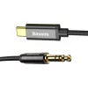 Baseus Yiven garso laidas USB-C į 3,5 mm lizdą, 1,2 m (Juodas)
