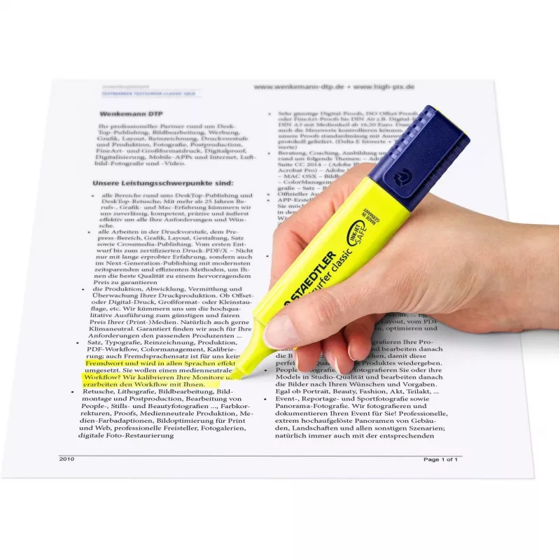Markeris Staedtler Textsurfer classic 364 Chisel tip Žalia Oranžinė Rožinė Geltona
