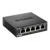 D-Link DES-105 nevaldomas L2 jungiklis, 5 prievadai, metalinis korpusas