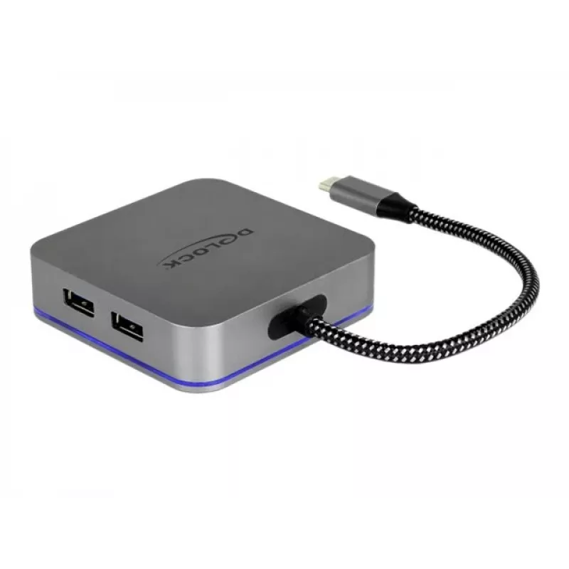 Dėstymo stotelė DeLOCK 87742, USB-C, HDMI, 3x USB-A, Gigabit Ethernet, 87 W