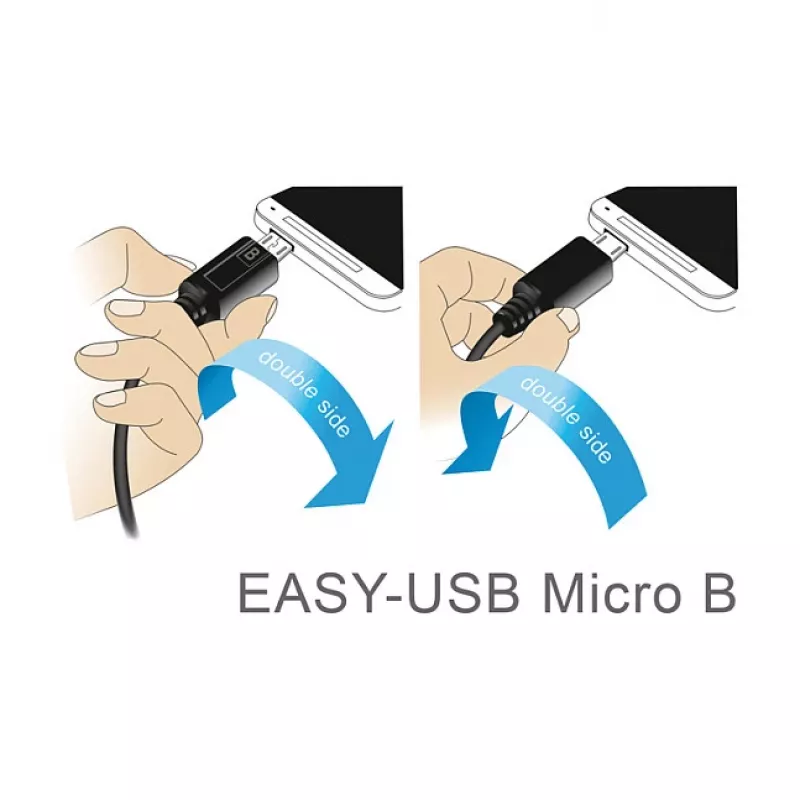 USB laidas DeLOCK 83849 USB 2.0 0,5 m USB A Micro-USB B juodas