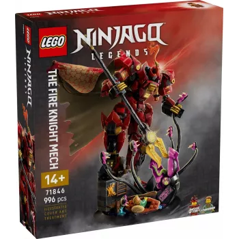 LEGO statybinis rinkinys NINJAGO 71846 Ugnies riterio mechas, 996 dalių, 2 minifigūrėlės, judrios galūnės, 260 mm aukštis