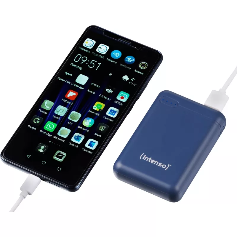 POWER BANK USB 10000 mAh / tamsiai mėlyna XS10000 INTENSO
