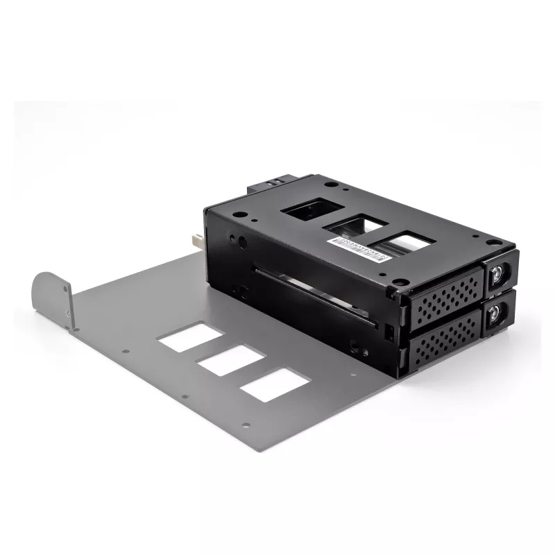 Slim Bay Wechselrahmen für 2 x 2.5? U.2 NVMe SSD mit 5.25? Rahmen