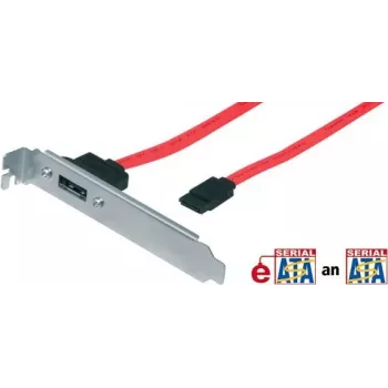 eSATA lizdo adapteris, 1 prievadas, nukreipiantis vidinę SATA jungtį į išorę (30696)
