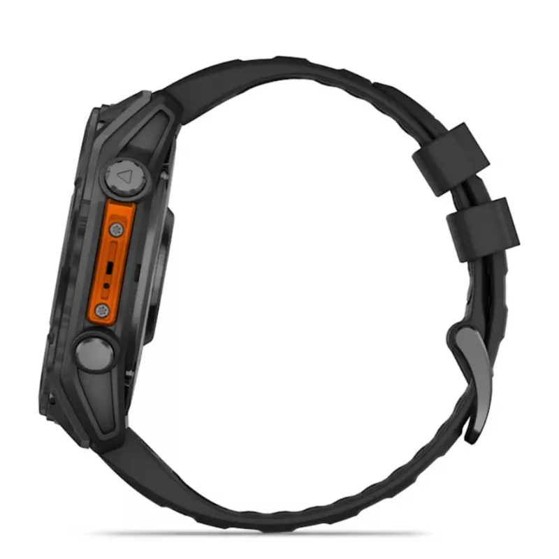 Išmanusis laikrodis GARMIN Fenix 8 – titano korpusas 51 mm, AMOLED 1,4 colio, GPS, 32 GB, 10 ATM, silikoninis dirželis