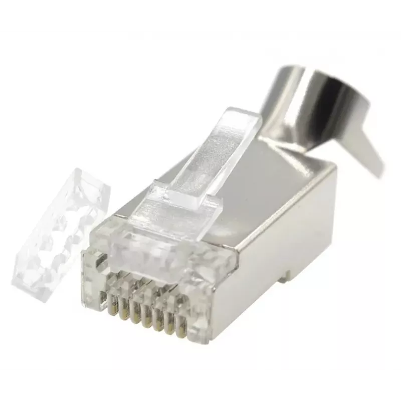 RJ45 jungtys GEMBIRD CAT7 8P8C auksuotos 15µ FTP/SFTP, pakuotė 100 vnt.