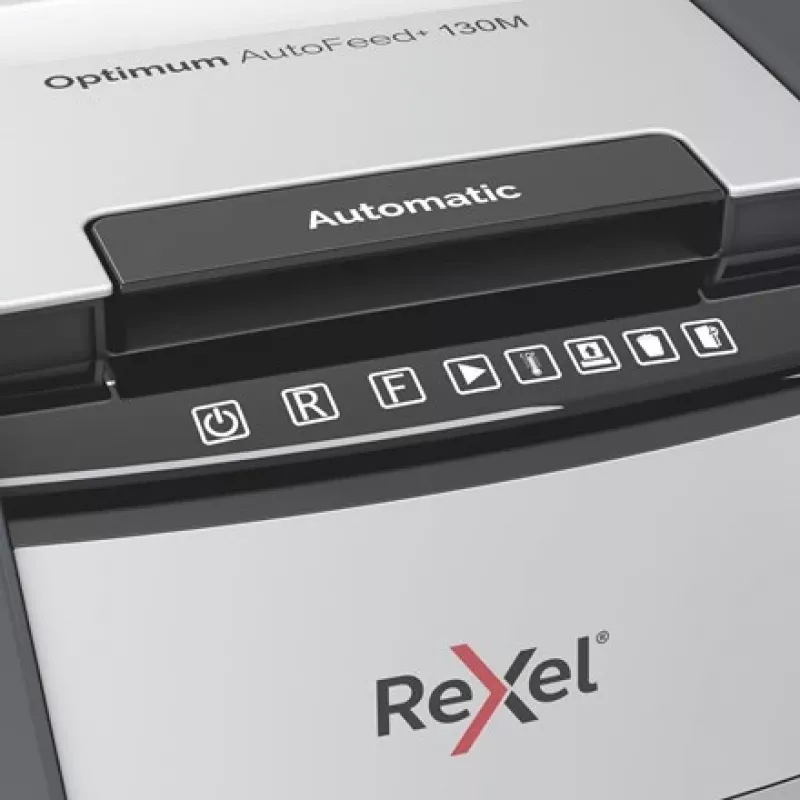 Rexel AutoFeed+ 130M popieriaus smulkintuvas Mikro pjūvis 55 dB Juoda, Pilka
