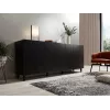 Komoda Cama Meble ETNA 2000×420×820 mm, juoda matinė