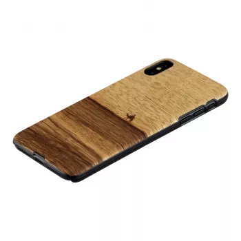 Dėklas iPhone XS Max iš medžio ir polikarbonato – terra black, man and wood