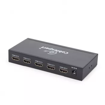 Gembird DSP-4PH4-02 HDMI skirstytuvas, 1x HDMI į 4x HDMI, HDMI 1.4, 225 MHz, 3D, plieninis, juodas