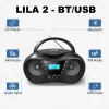 Radijo grotuvas CD LILA2 USB/BT sidabrinis