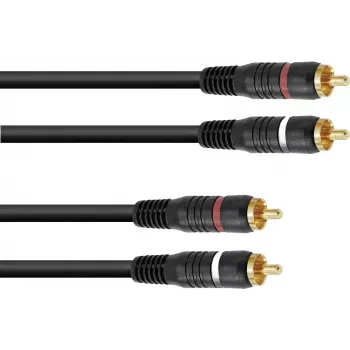 Garso kabelis RCA (Cinch) Omnitronic 2x2, 0,9 m, 30209356