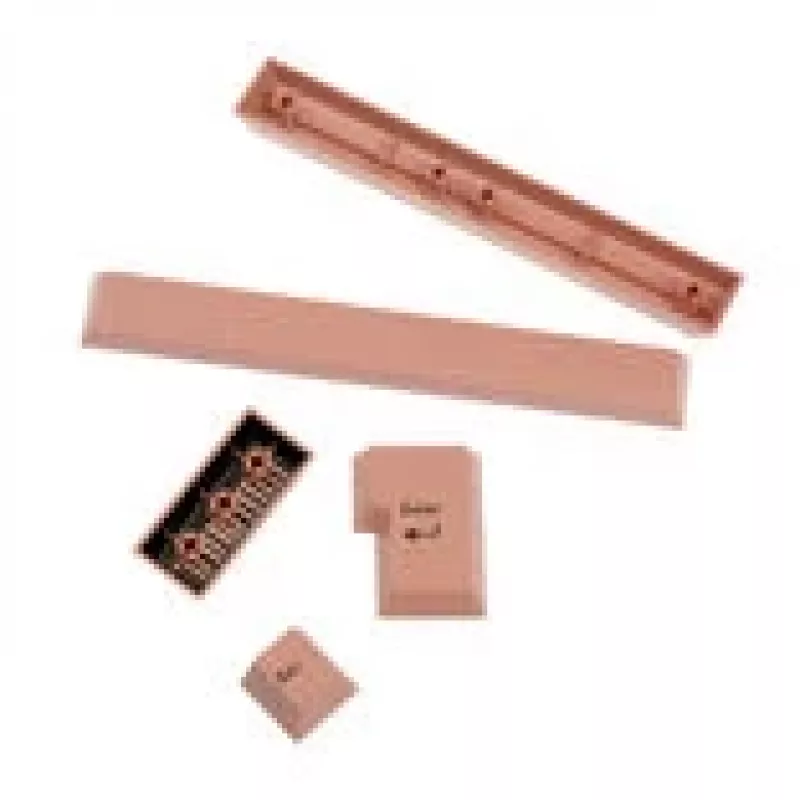 GMK FPTK5052 klaviatūros klavišų dangtelių papildymo rinkinys, ABS, dvigubo įpurškimo, ISO ir ANSI, pastelinė rožinė