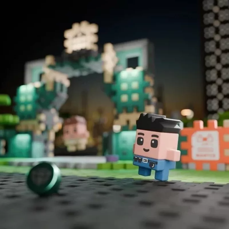 MARIOINEX Mini Waffle City Bank Robbery Konstruktorius, 148 detalių