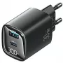 Įkroviklis usams CC229 30W GaN USB-C ir USB LED kompaktiškas kelioninis įkroviklis