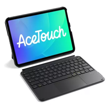 Folio dėklas su klaviatūra Inateck KB04122, skirta 11 colių iPad — QWERTZ išdėstymas, Bluetooth, 500 mAh baterija, 450 g