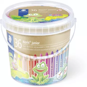Pieštukas Staedtler 140 C36 3-in-1 spalvotas, vaškinis ir akvarelinis, 36 vnt. kibire