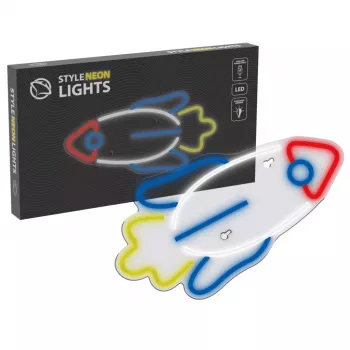 LED neoninė lemputė MANTA SNL91MT Style RAKETA – dekoratyvinis neoninis skydelis