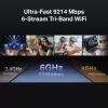 TP-Link Archer BE9300 maršrutizatorius, trijų juostų „Wi-Fi 7“, iki 9214 Mb/s, juodas