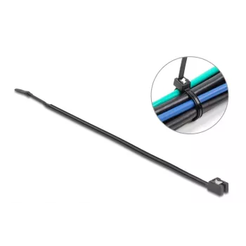 Kabelio raištis DeLOCK 200x4,8 mm 50 vnt. Juodas