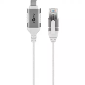 Goobay Ethernet-Cable USB-C 3.1 į RJ45 Slim 2 m - jungia maršrutizatorių, modemą ar (74387)