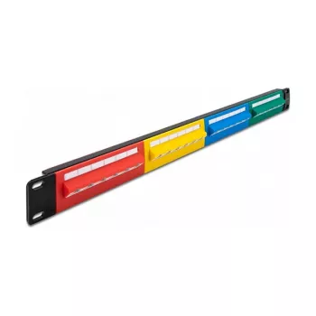 DeLOCK 19 colių skydinė plokštė 24 prievadai Cat.5e 1U spalvota RJ-45