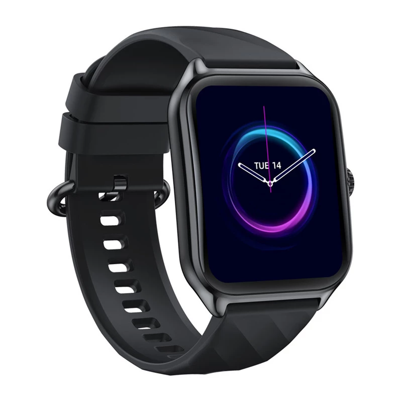 Išmanusis laikrodis Zeblaze GTS 4 — 1,94 colio (4,93 cm) AMOLED, 466×466 px, liečiamas ekranas, Wi‑Fi, silikoninis dirželis, juodas