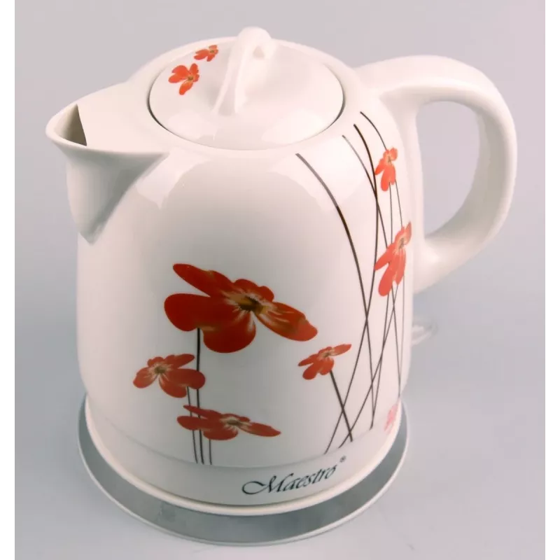 Maestro MR-066-RED FLOWERS elektrinis virdulys 1,5 L 1200 W Raudonas, Baltas