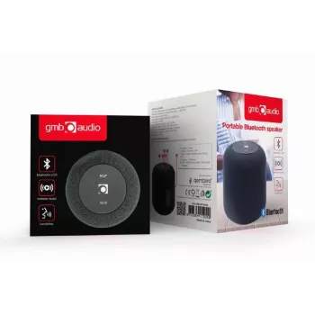 Monovielas nešiojamas garsiakalbis Gembird SPK-BT-15-BK — 5 W RMS, Bluetooth, MicroSD, 1200 mAh, juodas