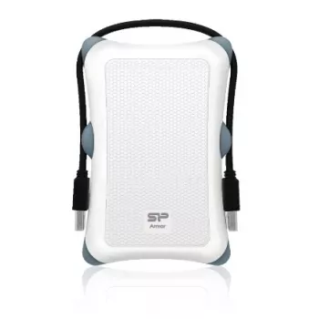 Išorinis HDD dėklas Silicon Power Armor A30 2.5 inch vieno disko, USB 3.2 Gen 1, baltas, plastikas/guma
