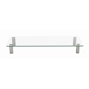 GEMBIRD MS-TABLE-GM-01 stiklinis monitoriaus stovas, juodas, 580×210×90 mm, iki 20 kg