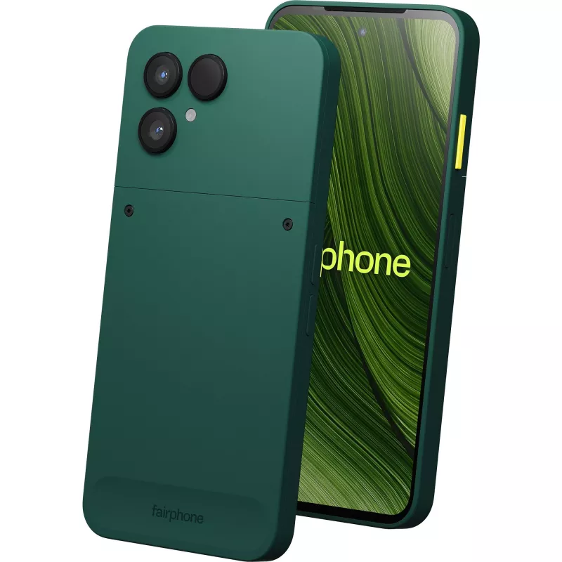 Fairphone The (Gen 6) 16 cm (6,31 inch) Dual SIM Android 15 5G USB Type-C 8 GB 256 GB 4415 mAh Žalia