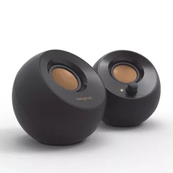 Creative Pebble 2.0 staliniai stereo garsiakalbiai, juodi