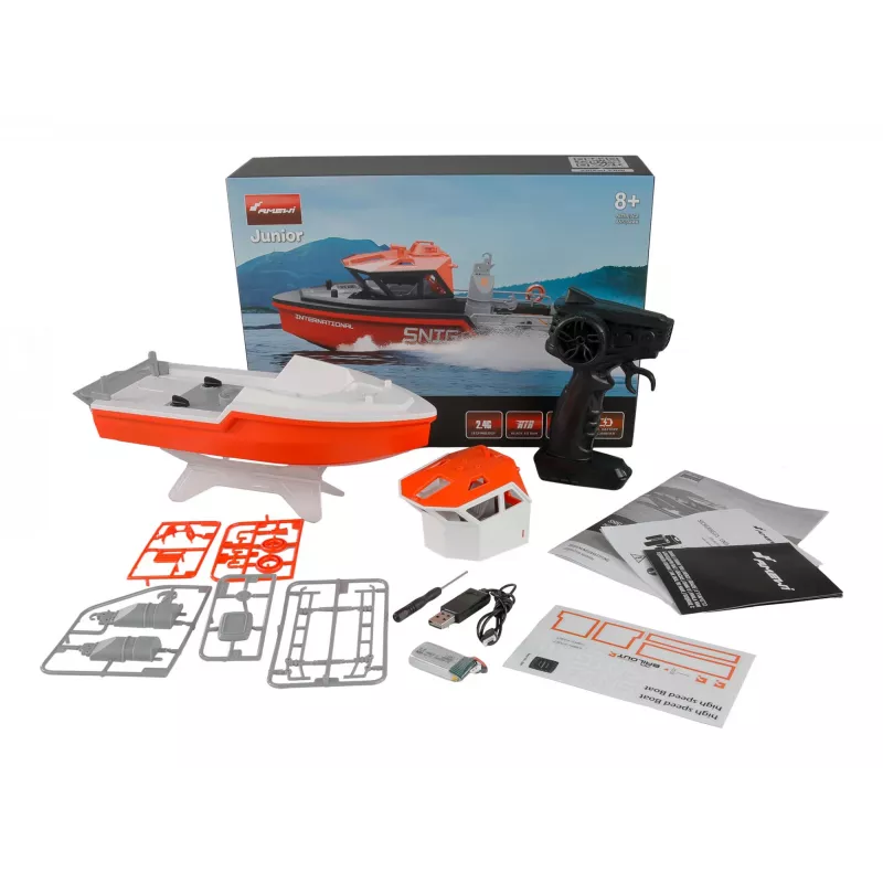 Amewi gelbėjimo valtis brushless Jetantrieb 320mm RTR balta/oranžinė (26116)