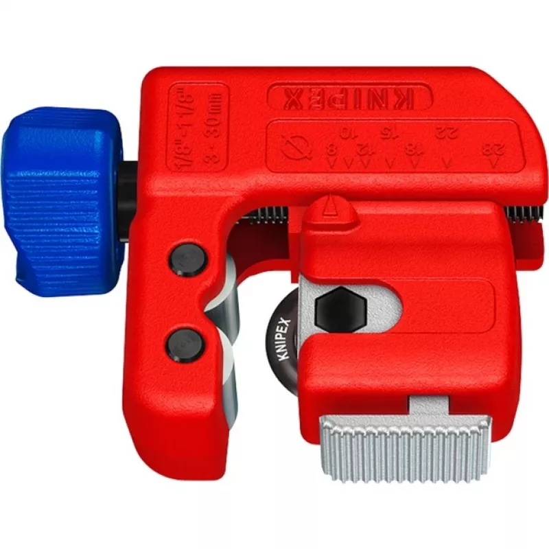 Vamzdžių pjoviklis Knipex TubiX S 3–30 mm, kompaktiškas metalinių ir plastikinių vamzdžių pjovimo įrankis