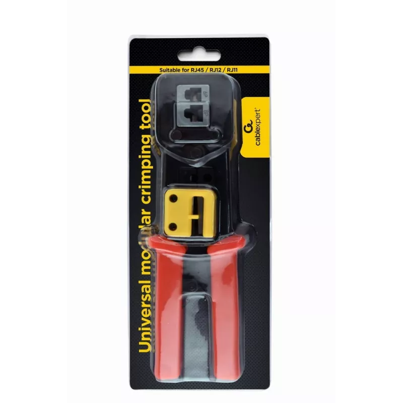 Kabelių užspaudimo įrankis Gembird T-WC-05, 195 mm, 0,36 kg, geltona/raudona/juoda