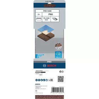 Bosch 2 608 606 070 šlifavimo juostos 3 vnt.