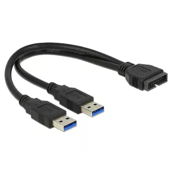 USB laidas DeLOCK 0,25m USB 3.0 / 2xUSB 3.0 83910